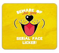 Shopagift Personalised Beware of the Serial Face Licker Dog Mouse Mat Pad 24cm x 19cm