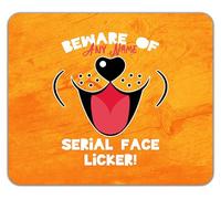 Shopagift Personalised Beware of the Serial Face Licker Dog Mouse Mat Pad 24cm x 19cm