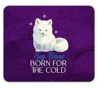 Shopagift Personalised Born for the Cold Arctic Fox Mouse Mat Pad 24cm x 19cm