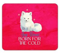 Shopagift Personalised Born for the Cold Arctic Fox Mouse Mat Pad 24cm x 19cm