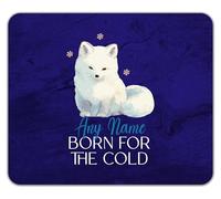 Shopagift Personalised Born for the Cold Arctic Fox Mouse Mat Pad 24cm x 19cm