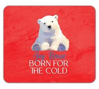 Shopagift Personalised Born for the Cold Arctic Polar Bear Mouse Mat Pad 24cm x 19cm