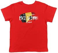 Shopagift Personalised Bring it Home Belgium Football 2025 Kids T-Shirt Childrens Tee Boys Girls Red