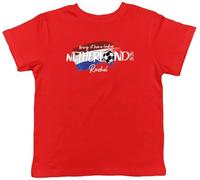 Shopagift Personalised Bring it Home Netherlands Football Kids T-Shirt Childrens Tee Boys Girls Red