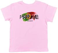 Shopagift Personalised Bring it Home Portugal Football 2025 Kids T-Shirt Childrens Tee Boys Girls Light Pink