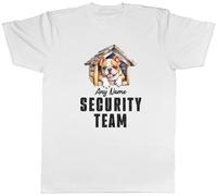 Shopagift Personalised Bulldog Security Team Dog Pet Lover Mens T-Shirt Tee White