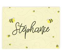 Shopagift Personalised Bumble Bee Glass Large Worktop Saver 39cm x 28cm