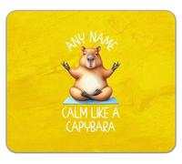 Shopagift Personalised Calm Like a Capybara Yoga Meditation Mouse Mat Pad 24cm x 19cm