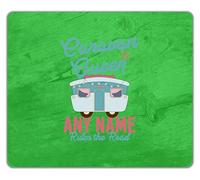Shopagift Personalised Caravan Queen Name Rules the Road Mouse Mat Pad 24cm x 19cm