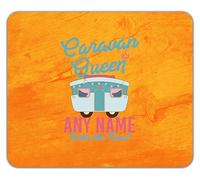 Shopagift Personalised Caravan Queen Name Rules the Road Mouse Mat Pad 24cm x 19cm