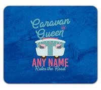 Shopagift Personalised Caravan Queen Name Rules the Road Mouse Mat Pad 24cm x 19cm