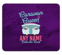 Shopagift Personalised Caravan Queen Name Rules the Road Mouse Mat Pad 24cm x 19cm