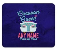 Shopagift Personalised Caravan Queen Name Rules the Road Mouse Mat Pad 24cm x 19cm