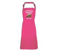 Shopagift Personalised Certified Farmer Green Farm Tractor Adult Apron for Cooking BBQ Chef DIY Kitchen - Pink