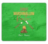 Shopagift Personalised Chief Marshmallow Roaster Camping Mouse Mat Pad 24cm x 19cm