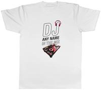 Shopagift Personalised DJ Any Name in The Mix Music Deejay Mens T-Shirt Tee White