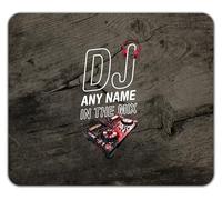 Shopagift Personalised DJ Any Name in the Mix Music Deejay Mouse Mat Pad 24cm x 19cm