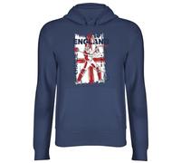 Shopagift Personalised England Cricket Fan Hoodie Unisex Batsman Hitting Six Runs Supporter Hoody Hooded Top