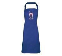Shopagift Personalised England Cricket Supporters Apron Mens Womens Cooking BBQ Chef DIY Cook - Blue