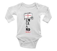 Shopagift Personalised England Football Baby Grow Vest Bodysuit Bring it Home Soccer Fan Supporter Boys Girls L/S