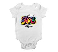 Shopagift Personalised First Holi Graffiti Hindu Festival Baby Grow Vest Bodysuit Boys Girls