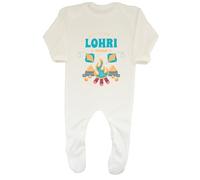 Shopagift Personalised First Lohri Baby Grow Romper Suit Sikh Sikhism Festival Celebration Pink Boys Girls