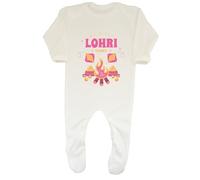 Shopagift Personalised First Lohri Baby Romper Sikh Sikhism Festival Celebration Boys Girls White