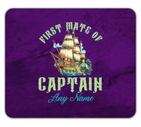 Shopagift Personalised First Mate of Captain Name Pirate Mouse Mat Pad 24cm x 19cm