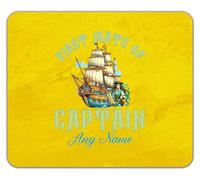 Shopagift Personalised First Mate of Captain Name Pirate Mouse Mat Pad 24cm x 19cm