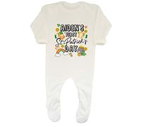 Shopagift Personalised First St Patrick's Day Baby Grow Romper Suit Paddy Clover Irish Leprechaun Boys Girls Gift