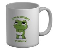 Shopagift Personalised Frog Cute & Grumpy Mug Pet Funny White 11oz Large Ceramic Cup