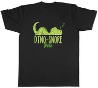 Shopagift Personalised Funny Dino-Snore Dinosaur Sleeping Mens T-Shirt Tee Black