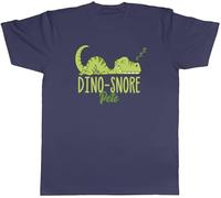 Shopagift Personalised Funny Dino-Snore Dinosaur Sleeping Mens T-Shirt Tee Navy Blue
