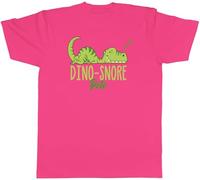 Shopagift Personalised Funny Dino-Snore Dinosaur Sleeping Mens T-Shirt Tee Pink