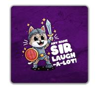 Shopagift Personalised Funny Knight 2 Pack Coasters - 9cm x 9cm