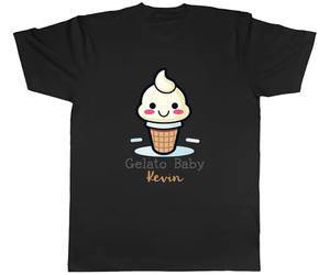 Shopagift Personalised Gelato Baby Ice Cream Cone Italy Mens T-Shirt Tee
