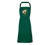 Shopagift Personalised Giraffe Daisy Flower Apron Mens Womens Cooking BBQ Chef DIY Cook Gift- Green