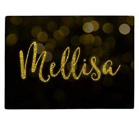Shopagift Personalised Glitter Print Glass Large Worktop Saver 39cm x 28cm