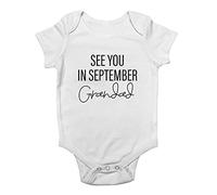 Shopagift Personalised Grandad See You In September Baby Grow Vest Bodysuit