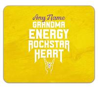 Shopagift Personalised Grandma Rockstar Heart Mouse Mat Pad 24cm x 19cm