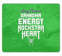 Shopagift Personalised Grandma Rockstar Heart Mouse Mat Pad 24cm x 19cm