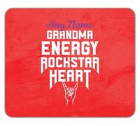 Shopagift Personalised Grandma Rockstar Heart Mouse Mat Pad 24cm x 19cm