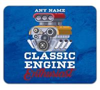 Shopagift Personalised Grease Monkey Engine Enthusiast Mouse Mat Pad 24cm x 19cm