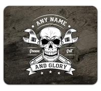 Shopagift Personalised Grease Monkey Grit & Glory Mouse Mat Pad 24cm x 19cm