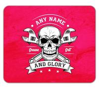 Shopagift Personalised Grease Monkey Grit & Glory Mouse Mat Pad 24cm x 19cm