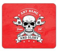 Shopagift Personalised Grease Monkey Grit & Glory Mouse Mat Pad 24cm x 19cm