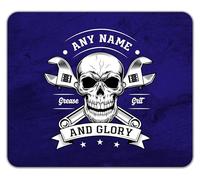 Shopagift Personalised Grease Monkey Grit & Glory Mouse Mat Pad 24cm x 19cm