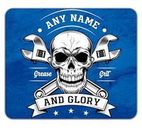 Shopagift Personalised Grease Monkey Grit & Glory Mouse Mat Pad 24cm x 19cm