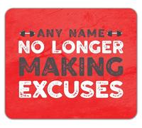 Shopagift Personalised Gym No Longer Making Excuses Mouse Mat Pad 24cm x 19cm