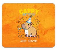 Shopagift Personalised Happy Cappy Birthday Capybara Mouse Mat Pad 24cm x 19cm
